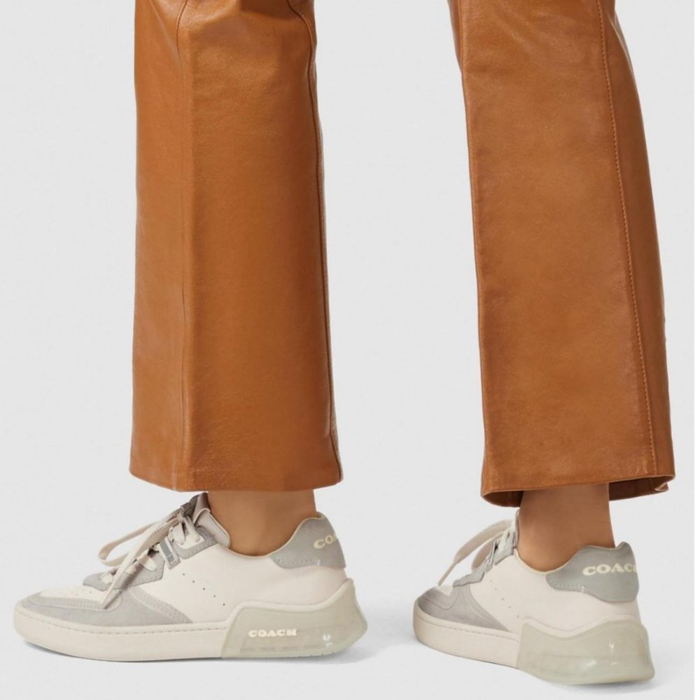 Coach Citysole Suede/Leather Court Sneakers In White/Soft Lilac - Picture 5 of 12